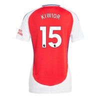 Camisa de Futebol Arsenal Jakub Kiwior #15 Equipamento Principal Mulheres 2024-25 Manga Curta